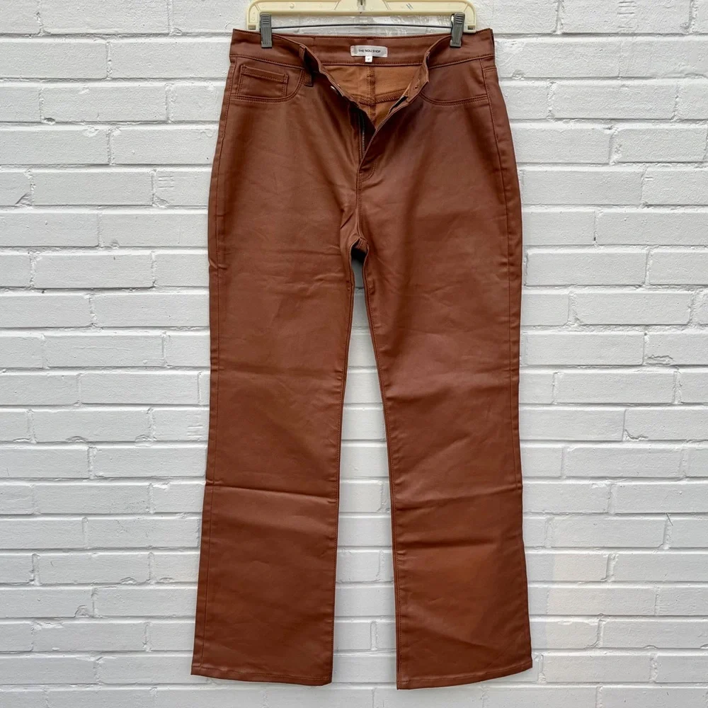 ❌SOLD❌ The Noli Shop ARIA COATED FLARE JEANS in MOCHA, SZ 31 (12) MSRP $178 - Picture 3 of 10